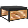 Trädgårdspall med dyna 68x68x30 cm massivt akaciaträ vidaXL – miniatyr 2