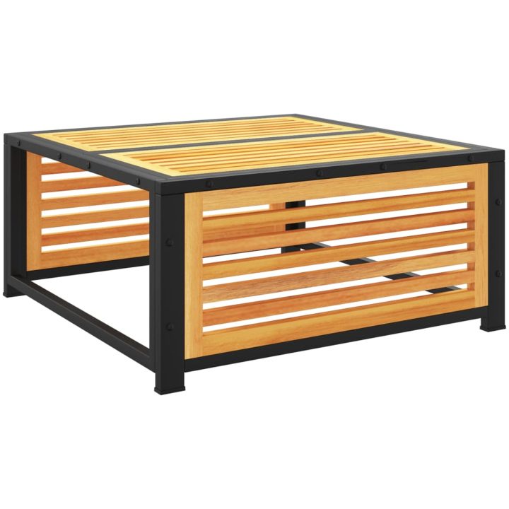 Trädgårdspall med dyna 68x68x30 cm massivt akaciaträ vidaXL – bild 5