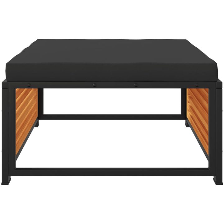Trädgårdspall med dyna 68x68x30 cm massivt akaciaträ vidaXL – bild 6