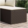 Trädgårdspall med dyna brun 55x55x37 cm konstrotting vidaXL – miniatyr 1