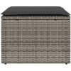 Trädgårdspall med dyna grå 55x55x37 cm konstrotting vidaXL – miniatyr 4
