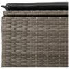 Trädgårdspall med dyna grå 55x55x37 cm konstrotting vidaXL – miniatyr 5
