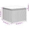 Trädgårdspall med dyna grå 55x55x37 cm konstrotting vidaXL – miniatyr 7