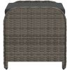 Trädgårdspall med dyna grå 58x46x46 cm konstrotting vidaXL – miniatyr 5