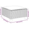 Trädgårdspall med dyna grå 63,5x56x32 cm konstrotting vidaXL – miniatyr 8