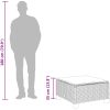 Trädgårdspall med dyna grå 63,5x56x32 cm konstrotting vidaXL – miniatyr 9