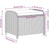 Trädgårdspall med dyna svart 58x46x46 cm konstrotting vidaXL – miniatyr 9