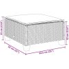 Trädgårdspall med dyna svart 63,5x56x32 cm konstrotting vidaXL – miniatyr 8