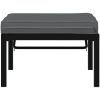Trädgårdspall med dyna svart aluminium vidaXL – miniatyr 4