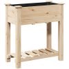 Trädgårdspall med hylla 71x37x76 cm Massivt Furu vidaXL 71 x 37 x 76,5 cm – miniatyr 2