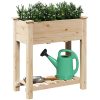 Trädgårdspall med hylla 71x37x76 cm Massivt Furu vidaXL 71 x 37 x 76,5 cm – miniatyr 3