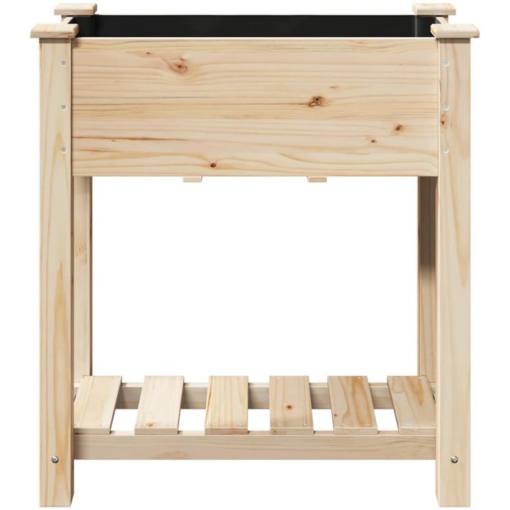 Trädgårdspall med hylla 71x37x76 cm Massivt Furu vidaXL 71 x 37 x 76,5 cm – bild 5
