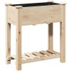 Trädgårdspall med hylla 71x37x76 cm Massivt Furu vidaXL 71 x 37 x 76,5 cm – miniatyr 7