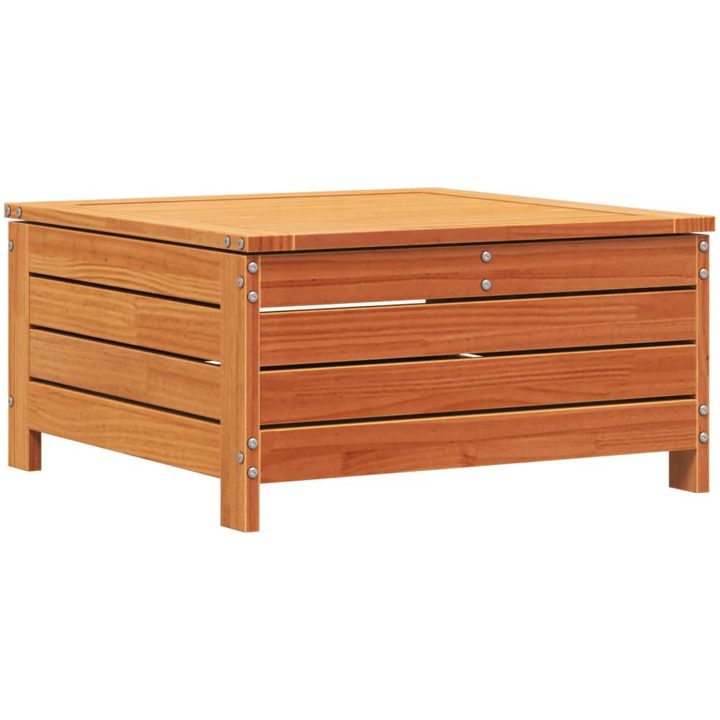 Trädgårdspall vaxbrun 62x63,5x32 cm massiv furu vidaXL – bild 2