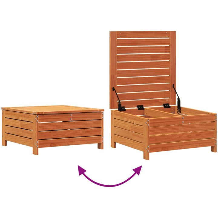 Trädgårdspall vaxbrun 62x63,5x32 cm massiv furu vidaXL – bild 7