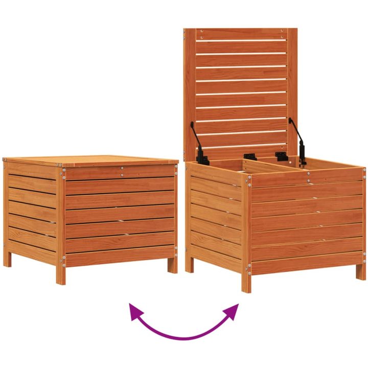 Trädgårdspall vaxbrun 62x63,5x53,5 cm massiv furu vidaXL – bild 7