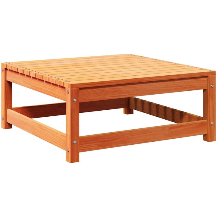 Trädgårdspall vaxbrun 70x70x30 cm massiv furu vidaXL – bild 2