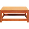 Trädgårdspall vaxbrun 70x70x30 cm massiv furu vidaXL – miniatyr 4