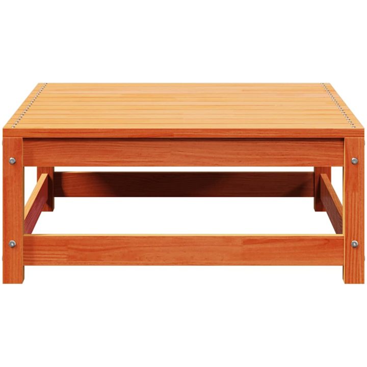 Trädgårdspall vaxbrun 70x70x30 cm massiv furu vidaXL – bild 4