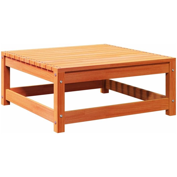 Trädgårdspall vaxbrun 70x70x30 cm massiv furu vidaXL – bild 6
