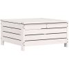 Trädgårdspall vit 62x63,5x32 cm massiv furu vidaXL – miniatyr 2