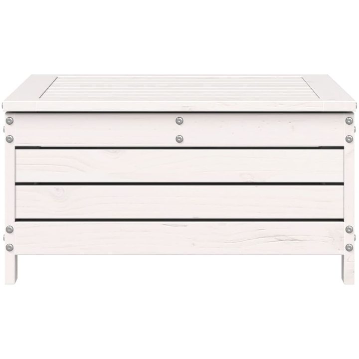 Trädgårdspall vit 62x63,5x32 cm massiv furu vidaXL – bild 4