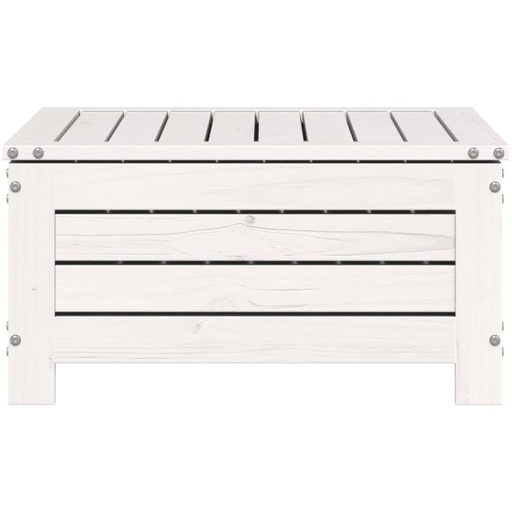 Trädgårdspall vit 62x63,5x32 cm massiv furu vidaXL – bild 5
