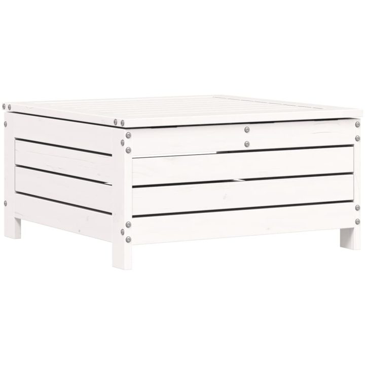 Trädgårdspall vit 62x63,5x32 cm massiv furu vidaXL – bild 6