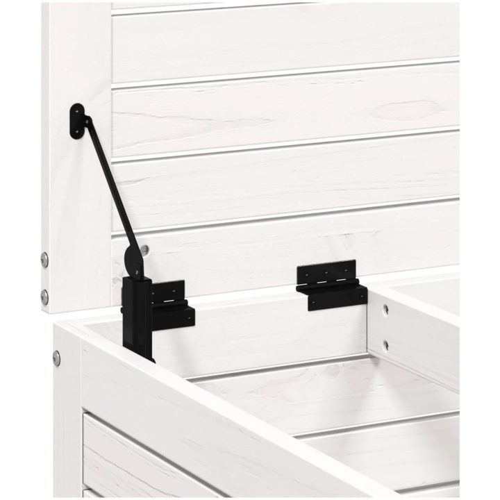 Trädgårdspall vit 62x63,5x32 cm massiv furu vidaXL – bild 8