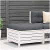 Trädgårdspall vit 62x63,5x32 cm massiv furu vidaXL – miniatyr 1
