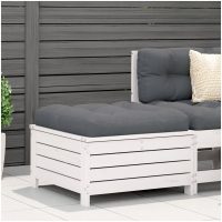 Trädgårdspall vit 62x63,5x32 cm massiv furu vidaXL