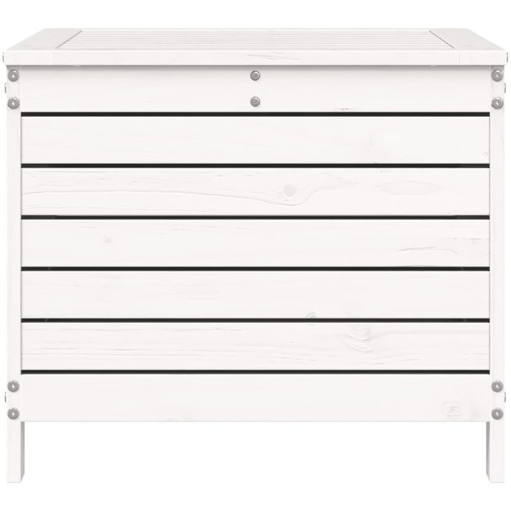 Trädgårdspall vit 62x63,5x53,5 cm massiv furu vidaXL – bild 4