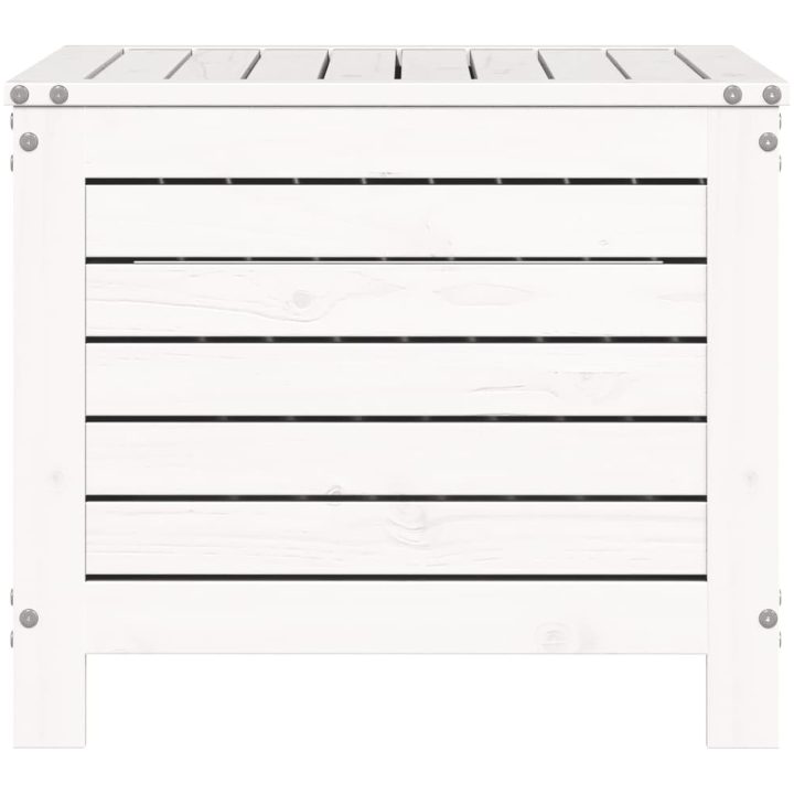 Trädgårdspall vit 62x63,5x53,5 cm massiv furu vidaXL – bild 5