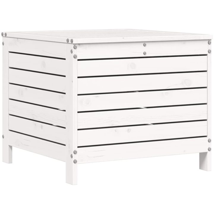 Trädgårdspall vit 62x63,5x53,5 cm massiv furu vidaXL – bild 6