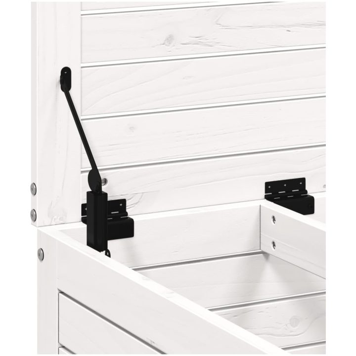 Trädgårdspall vit 62x63,5x53,5 cm massiv furu vidaXL – bild 8