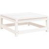 Trädgårdspall vit 70x70x30 cm massiv furu vidaXL – miniatyr 2