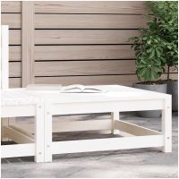 Trädgårdspall vit 70x70x30 cm massiv furu vidaXL