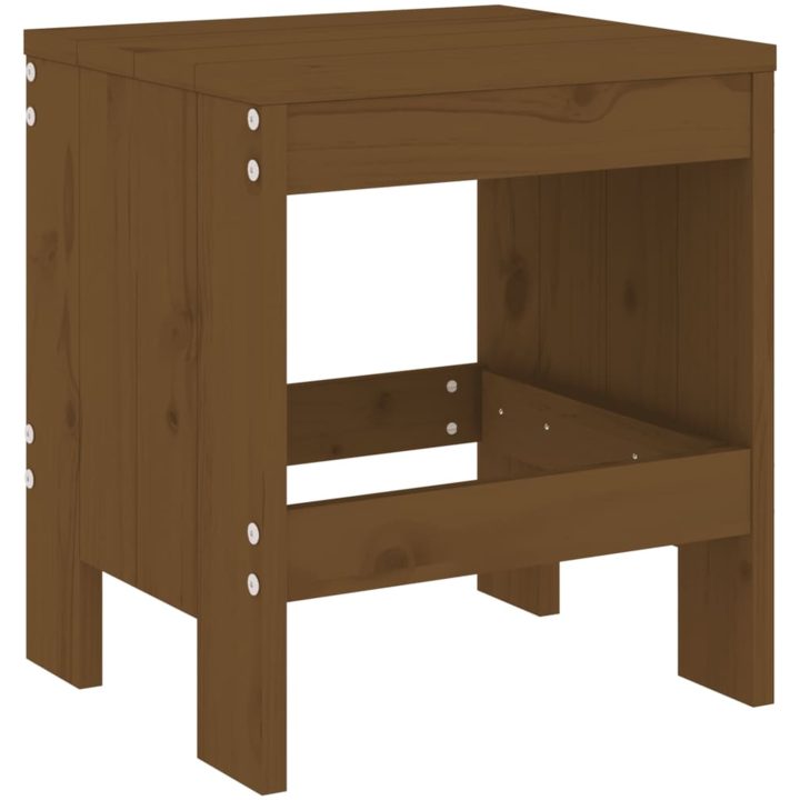 Trädgårdspallar 2 st honungsbrun massiv furu vidaXL 40 x 36 x 45 cm – bild 3