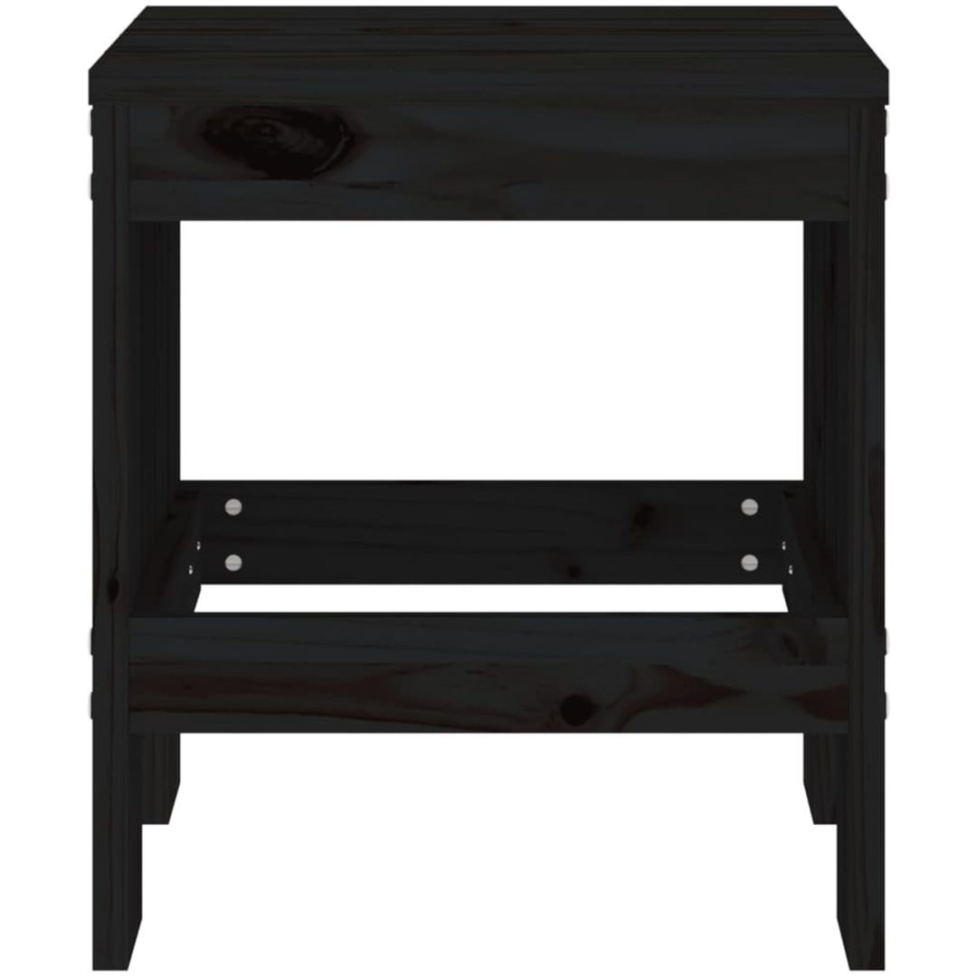 Trädgårdspallar 2 st svart massiv furu vidaXL 40 x 36 x 45 cm – bild 4