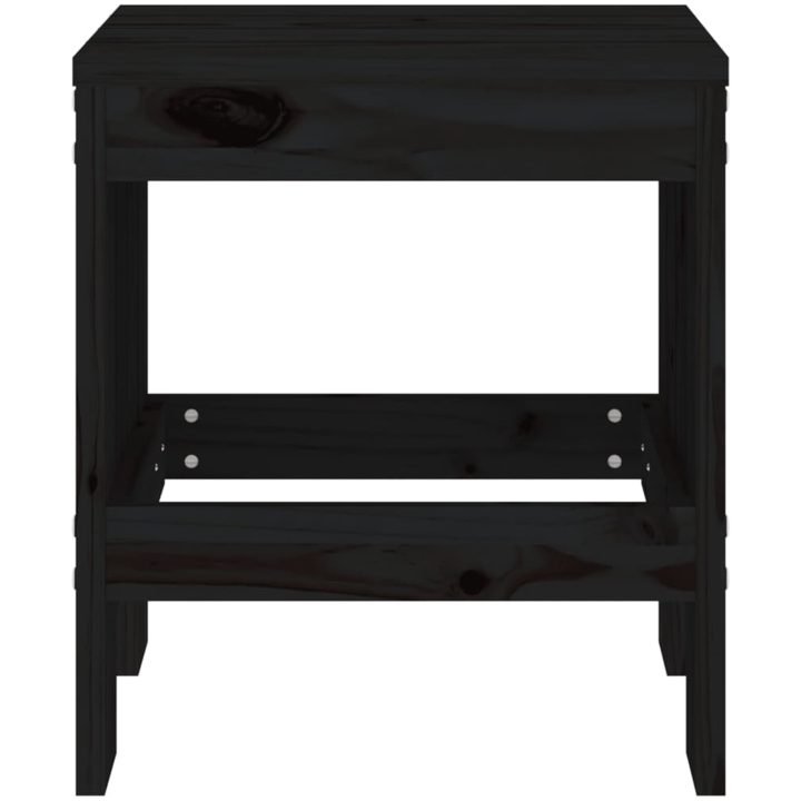 Trädgårdspallar 2 st svart massiv furu vidaXL 40 x 36 x 45 cm – bild 4