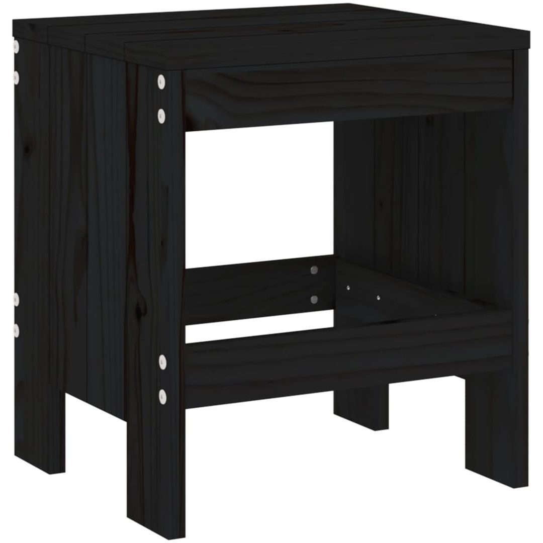 Trädgårdspallar 2 st svart massiv furu vidaXL 40 x 36 x 45 cm – bild 6