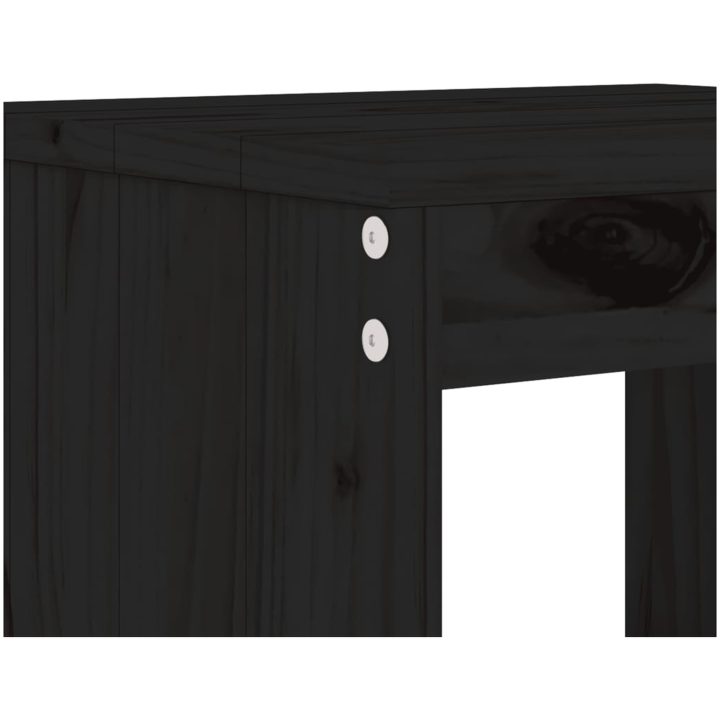 Trädgårdspallar 2 st svart massiv furu vidaXL 40 x 36 x 45 cm – bild 7