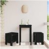 Trädgårdspallar 2 st svart massiv furu vidaXL 40 x 36 x 45 cm – miniatyr 1