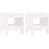 Trädgårdspallar 2 st vit massiv furu vidaXL 40 x 36 x 45 cm – miniatyr 2