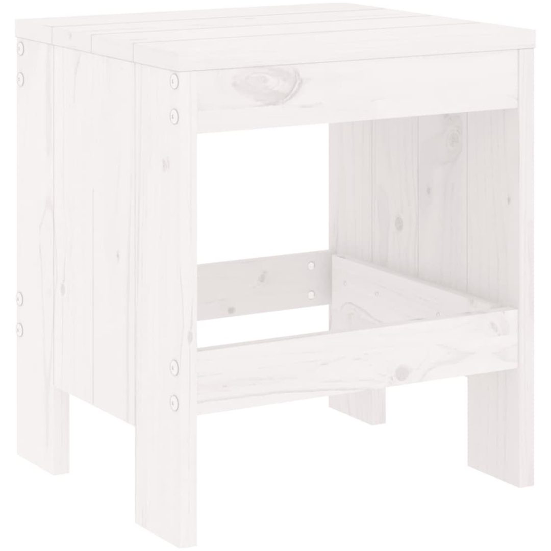 Trädgårdspallar 2 st vit massiv furu vidaXL 40 x 36 x 45 cm – bild 3