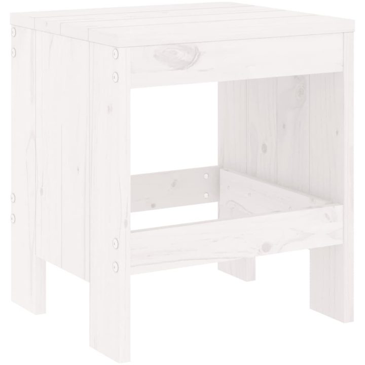 Trädgårdspallar 2 st vit massiv furu vidaXL 40 x 36 x 45 cm – bild 3
