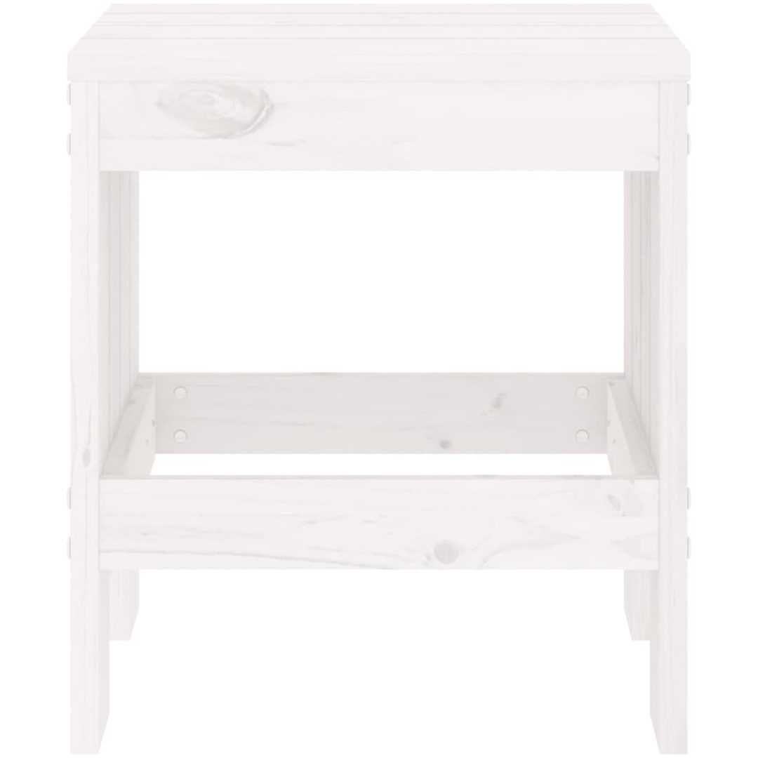 Trädgårdspallar 2 st vit massiv furu vidaXL 40 x 36 x 45 cm – bild 4