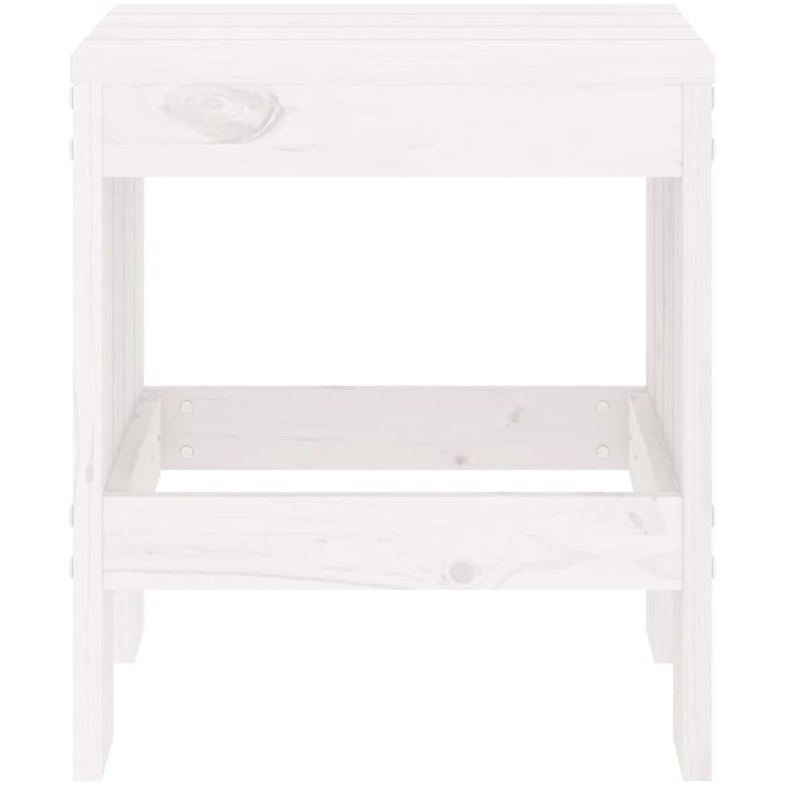 Trädgårdspallar 2 st vit massiv furu vidaXL 40 x 36 x 45 cm – bild 4