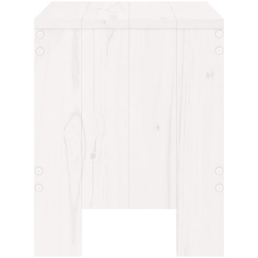 Trädgårdspallar 2 st vit massiv furu vidaXL 40 x 36 x 45 cm – bild 5