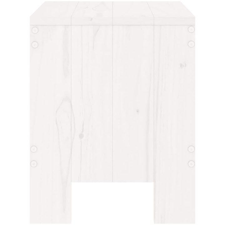 Trädgårdspallar 2 st vit massiv furu vidaXL 40 x 36 x 45 cm – bild 5